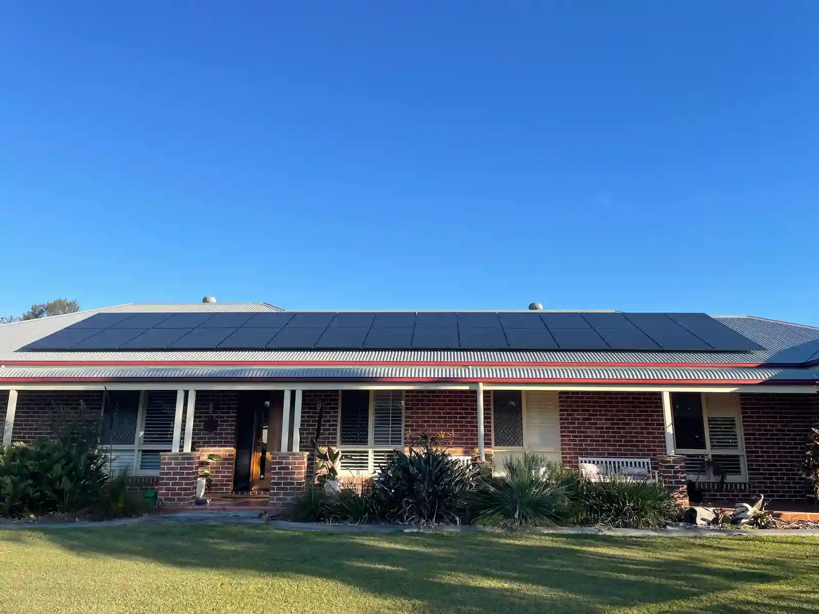 Australian home with solar panels installed